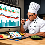 The Data Chef**

Prompt: *A chef in a modern kitchen, surrounded by data visualizations (charts, graphs). He's tasting a spoonful of data, with a thoughtful expression. Ingredients (data points) are neatly organized. Focus on vibrant colors and a clean, informative style.*

**