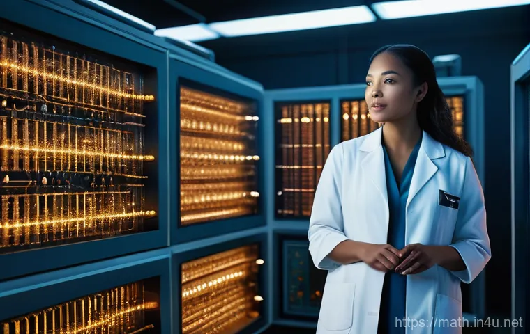 NP 문제와 P vs NP 문제 - **Prompt:** A futuristic, high-tech control room or data center, with a massive, transparent display...