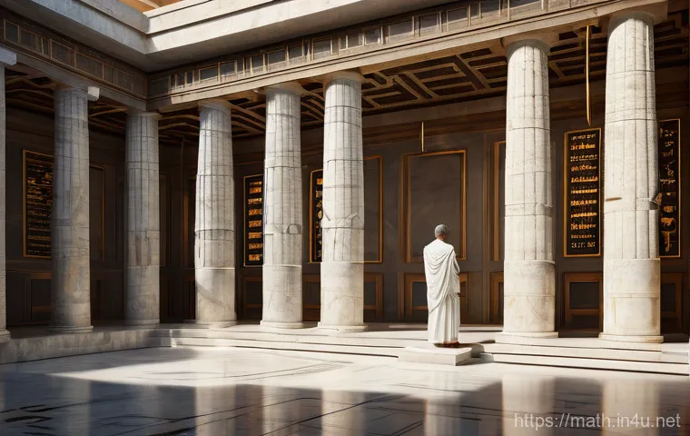 유클리드 알고리즘과 최대공약수 - **Prompt 1:** An ancient Greek mathematician, reminiscent of Euclid, dressed in a flowing white toga...