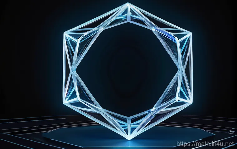 오일러 공식과 다면체 정리 - **Prompt:** A highly detailed conceptual image illustrating the beauty of Euler's Polyhedron Formula...